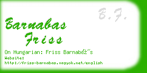 barnabas friss business card